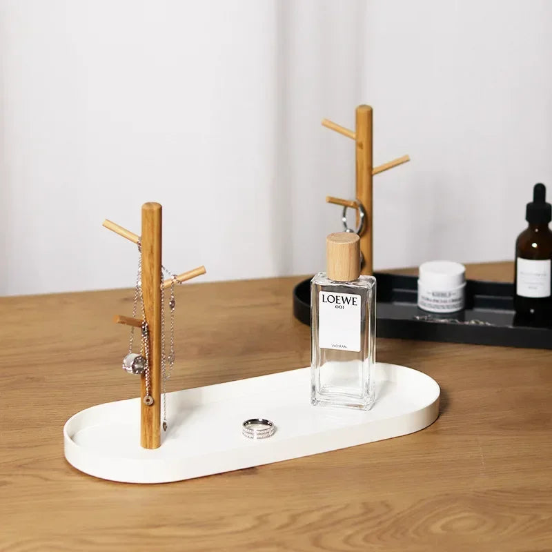 Nordic Bamboo Tree Branch Storage Tray – Desktop Organizer & Jewelry Holder - Best Home Bargains