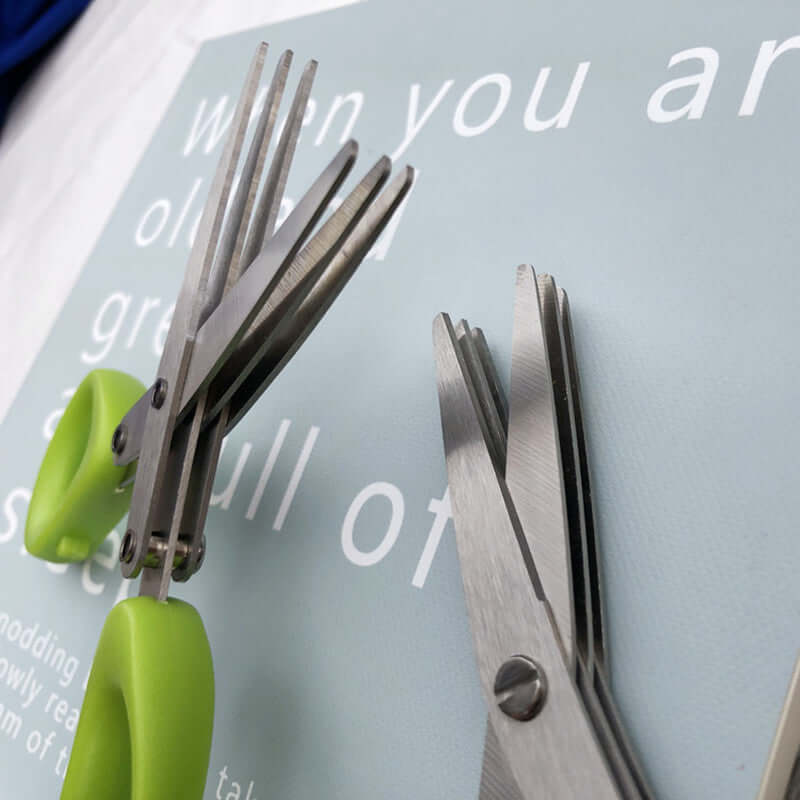 Multifunctional Multi-Layer Green Onion & Herb Scissors – Stainless Steel Kitchen Gadget - Best Home Bargains