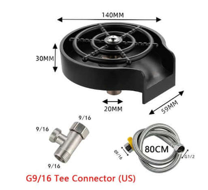 High-Pressure Cup Washer – Automatic Spray Faucet for Coffee Pitchers & Cups - Best Home Bargains