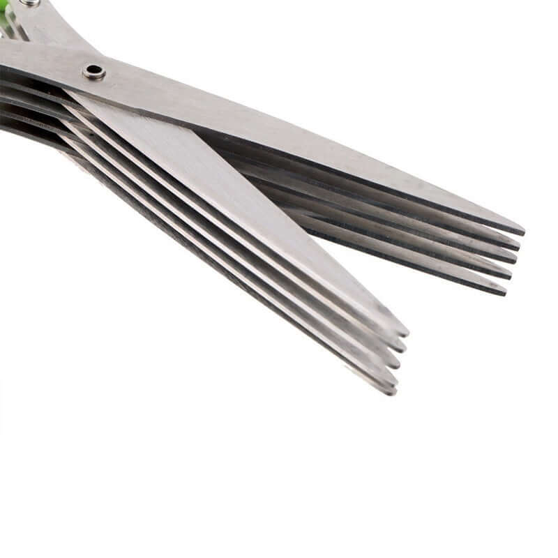 Multifunctional Multi-Layer Green Onion & Herb Scissors – Stainless Steel Kitchen Gadget - Best Home Bargains