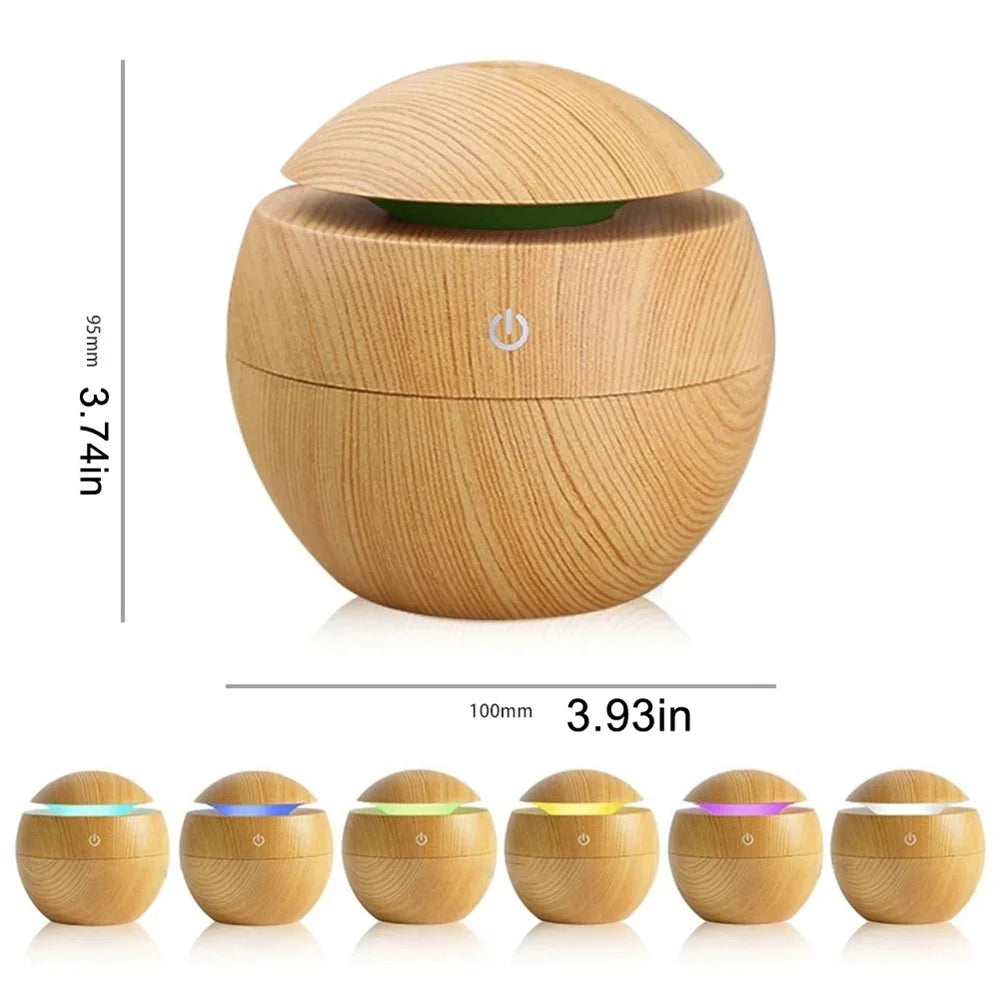 Ultrasonic Wood Aroma Diffuser & Cool Mist Humidifier – Bedroom Essential - Best Home Bargains