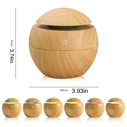 Ultrasonic Wood Aroma Diffuser & Cool Mist Humidifier – Bedroom Essential - Best Home Bargains