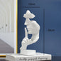 Thinker Statue – “Silence Is Gold” Resin Figurine | Abstract Home & Office Decor - Best Home Bargains