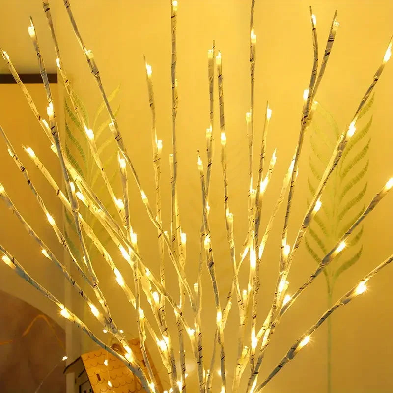 1 or 2PCS White Birch LED Branch Lights – Battery Operated Decorative Twigs - Best Home Bargains