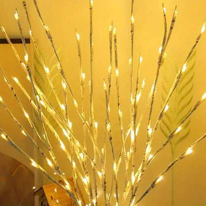 1 or 2PCS White Birch LED Branch Lights – Battery Operated Decorative Twigs - Best Home Bargains