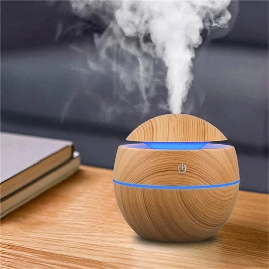 Ultrasonic Wood Aroma Diffuser & Cool Mist Humidifier – Bedroom Essential - Best Home Bargains