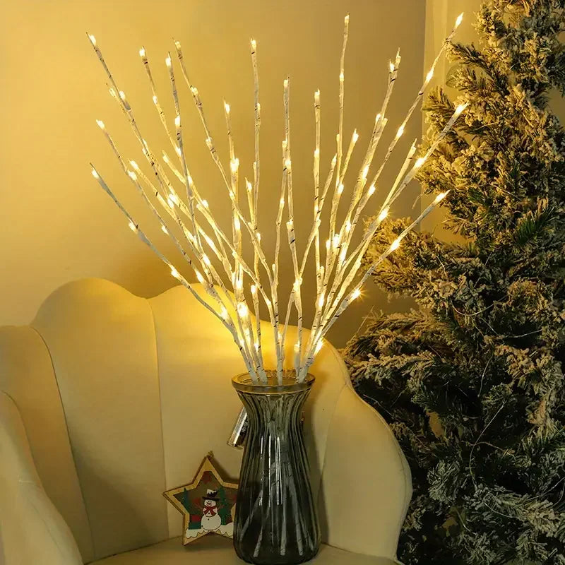 1 or 2PCS White Birch LED Branch Lights – Battery Operated Decorative Twigs - Best Home Bargains