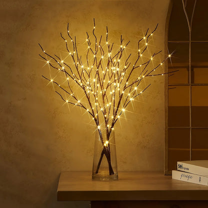 1 or 2PCS White Birch LED Branch Lights – Battery Operated Decorative Twigs - Best Home Bargains