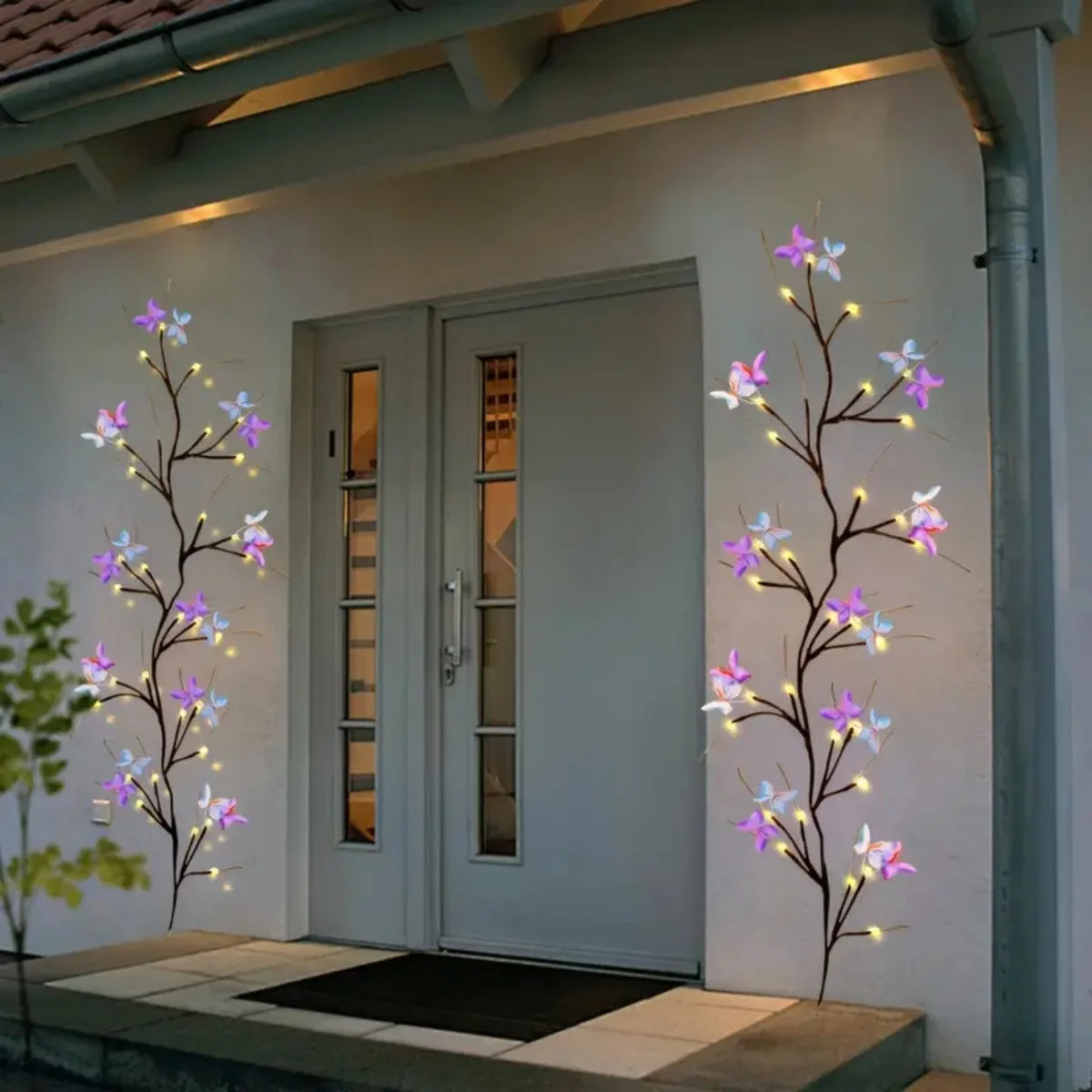 30-LED Enchanted Willow Vine Light with Butterflies – USB Powered, 8 Modes - Best Home Bargains
