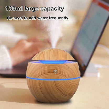 Ultrasonic Wood Aroma Diffuser & Cool Mist Humidifier – Bedroom Essential - Best Home Bargains