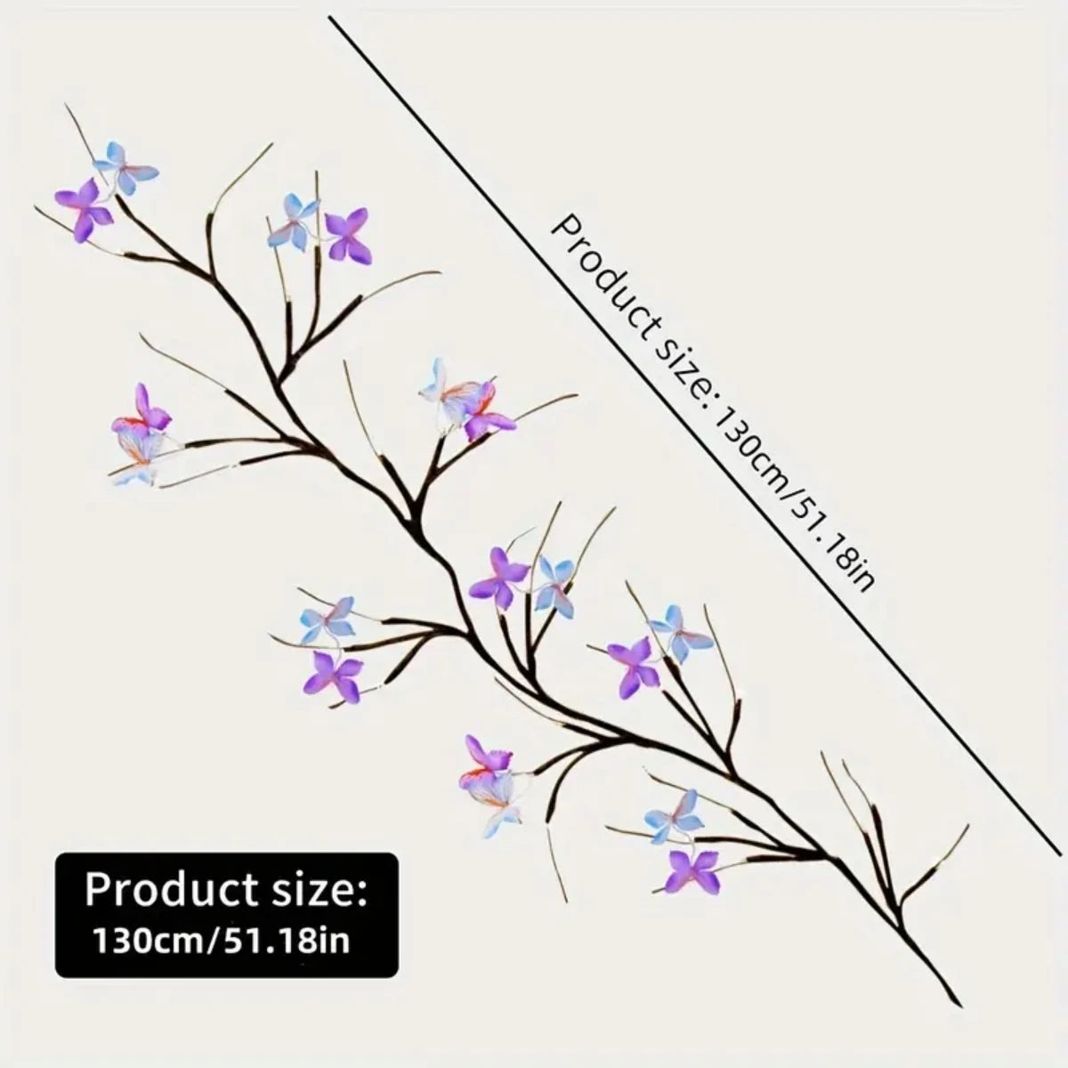 30-LED Enchanted Willow Vine Light with Butterflies – USB Powered, 8 Modes - Best Home Bargains
