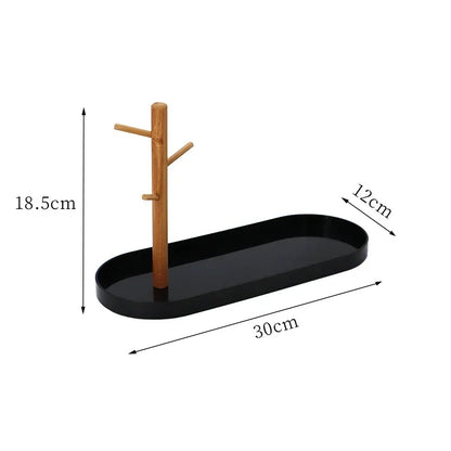 Nordic Bamboo Tree Branch Storage Tray – Desktop Organizer & Jewelry Holder - Best Home Bargains