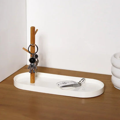 Nordic Bamboo Tree Branch Storage Tray – Desktop Organizer & Jewelry Holder - Best Home Bargains