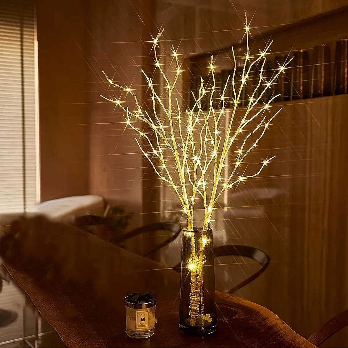 1 or 2PCS White Birch LED Branch Lights – Battery Operated Decorative Twigs - Best Home Bargains