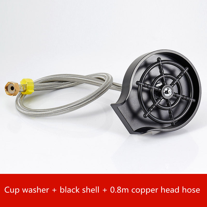 High-Pressure Cup Washer – Automatic Spray Faucet for Coffee Pitchers & Cups - Best Home Bargains